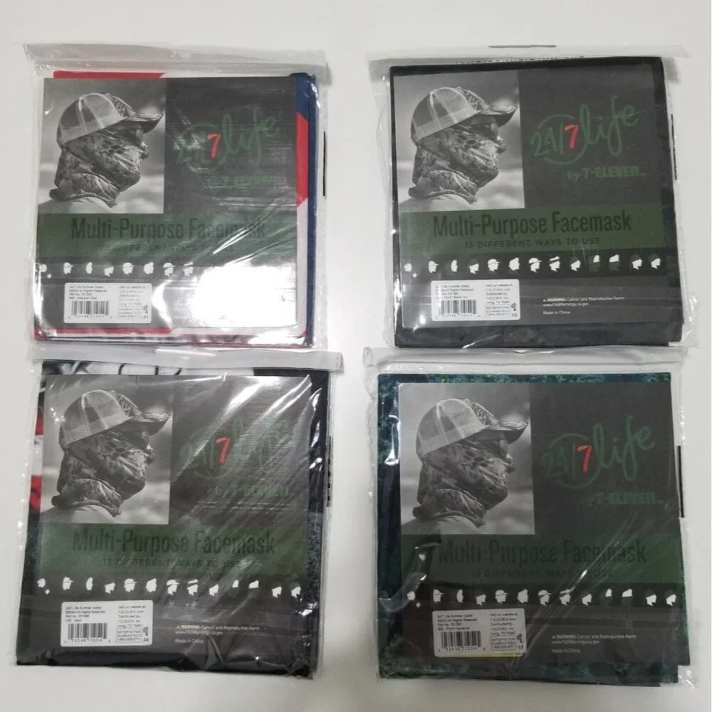 4 Pack Adult Unisex‎ Multi-Purpose Facemask Summer Gaiters